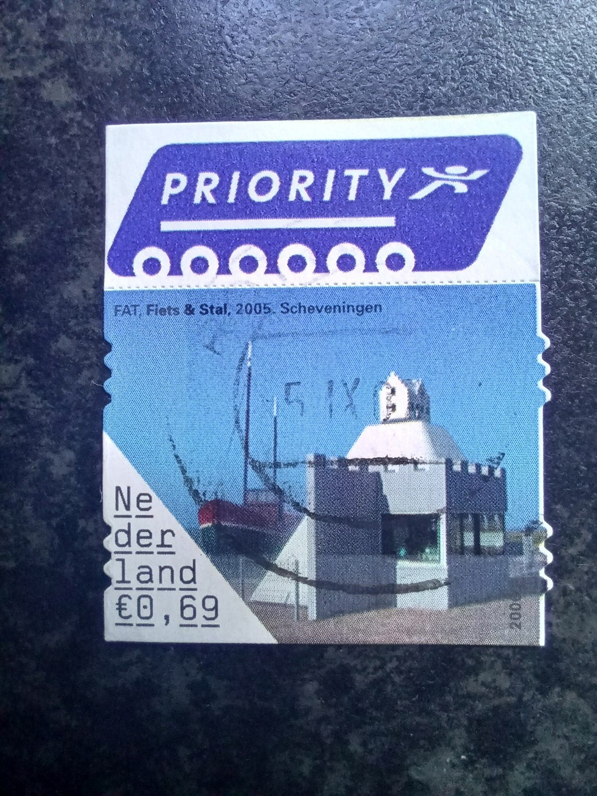 Nederlandse postzegel (149) Priority € 0,69 Scheveningen, Postzegels en Munten, Ophalen, Na 1940, Gestempeld