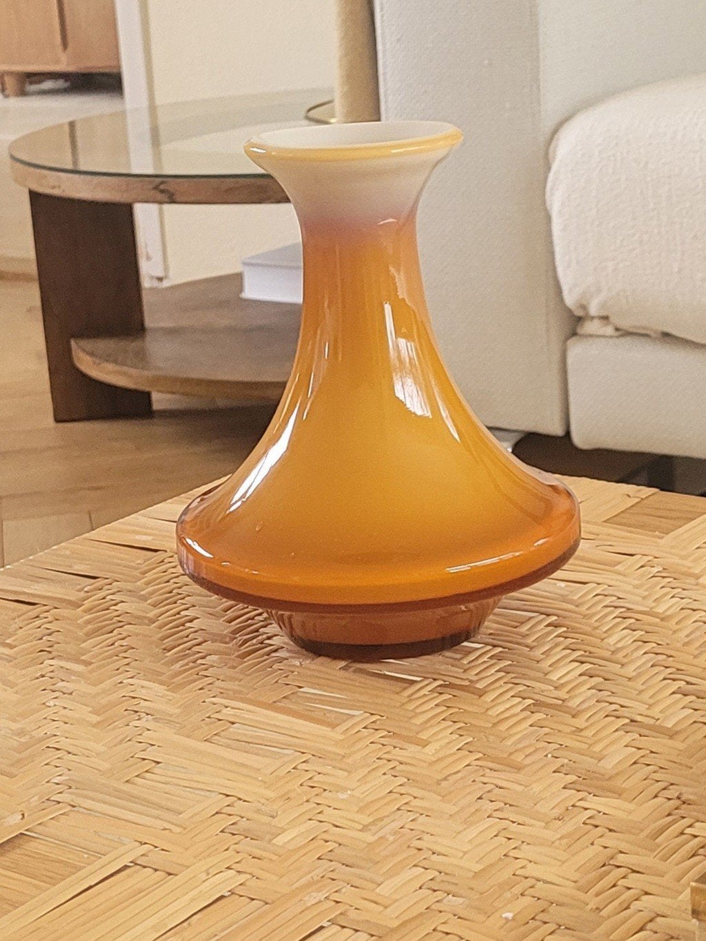 Dragan Dropnjak glazen vaas vintage murano stijl jaren 70, Ophalen of Verzenden
