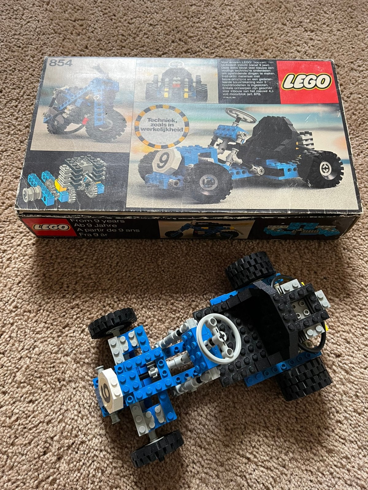 Lego vintage set 854 skelter, Gebruikt, Lego, Ophalen of Verzenden, Complete set