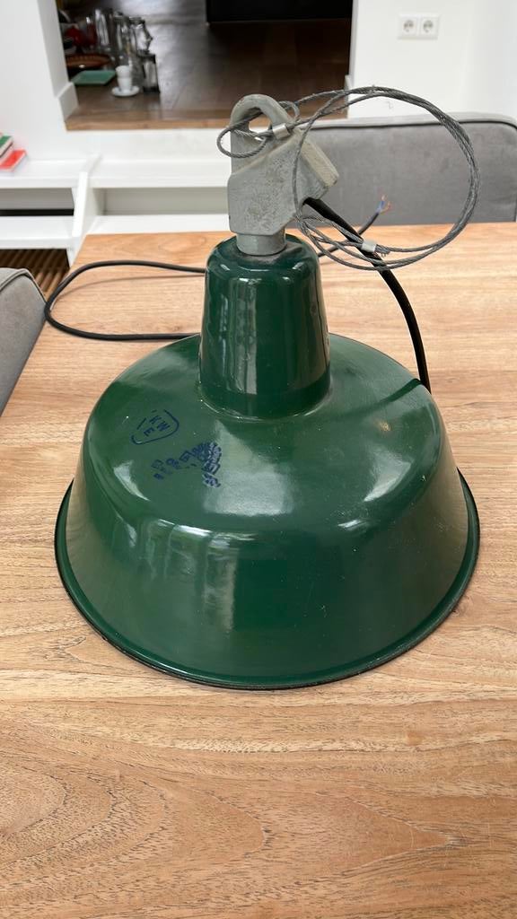 Emaille lamp - KWE, Huis en Inrichting, Ophalen of Verzenden, Zo goed als nieuw, Metaal, Minder dan 50 cm
