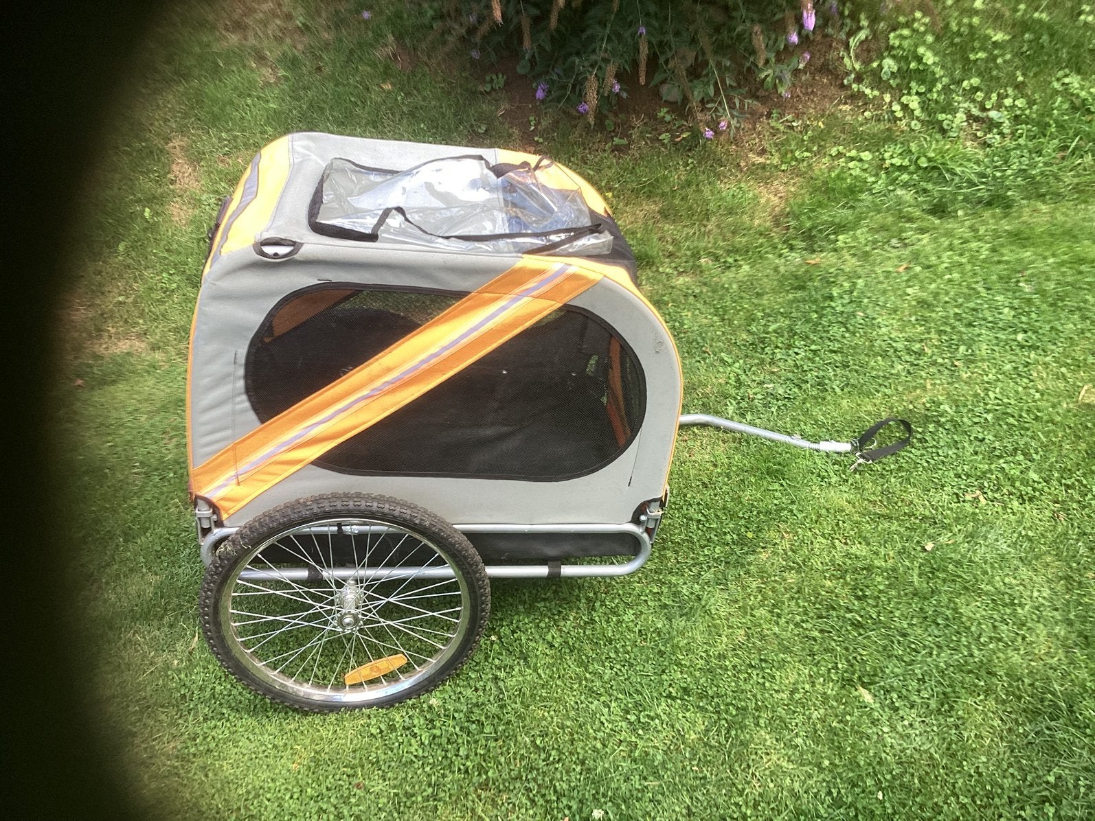 Hondenfietskar, Fietsen en Brommers, Fietsaccessoires | Aanhangers en Karren, Ophalen, Gebruikt, Opvouwbaar, Hondenkar