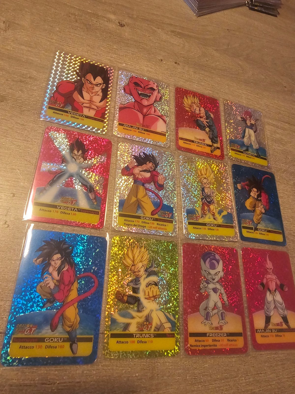 Vintage Dragon Ball Z & GT Kaarten - Zeldzame Collectie, Ophalen of Verzenden, Gebruikt, Meerdere kaarten, Foil