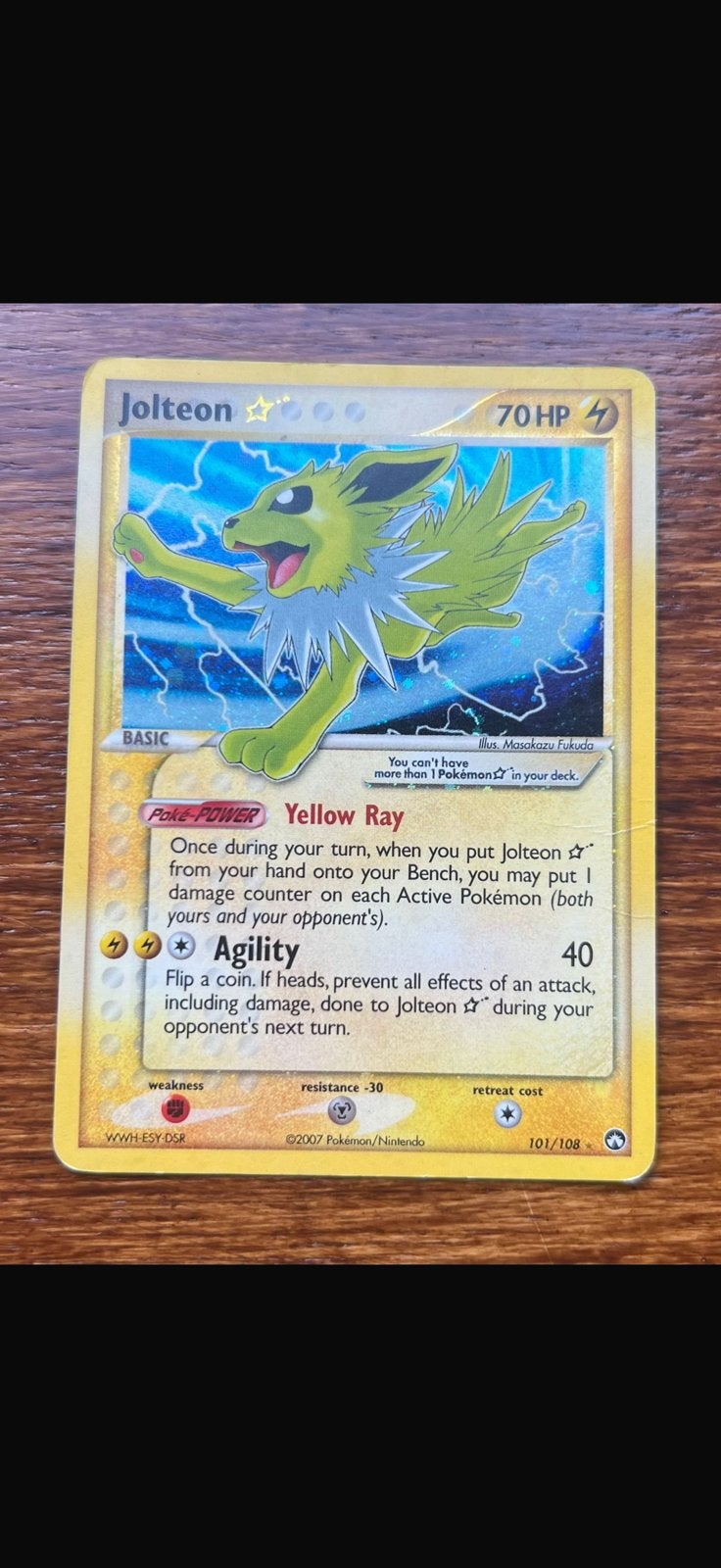 Jolteon Gold Star #101 - Power keepers, Ophalen of Verzenden, Zo goed als nieuw