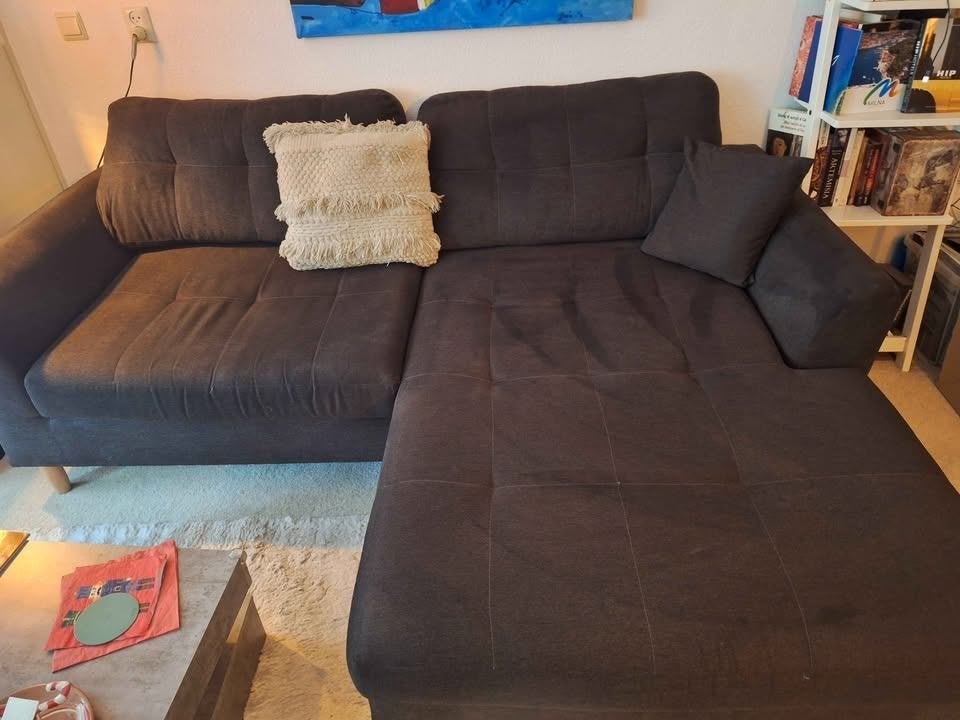 Te koop hoekbank antreciet, Huis en Inrichting, Ophalen, Gebruikt, Stof, Bank/hoebank met chausse lounge