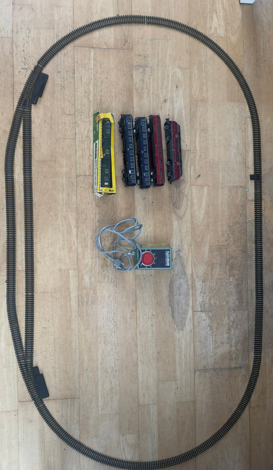 Fleischmann v200 startset met inhaalspoor | 1/87 modelspoor, Gebruikt, Gelijkstroom, Fleischmann, Ophalen of Verzenden