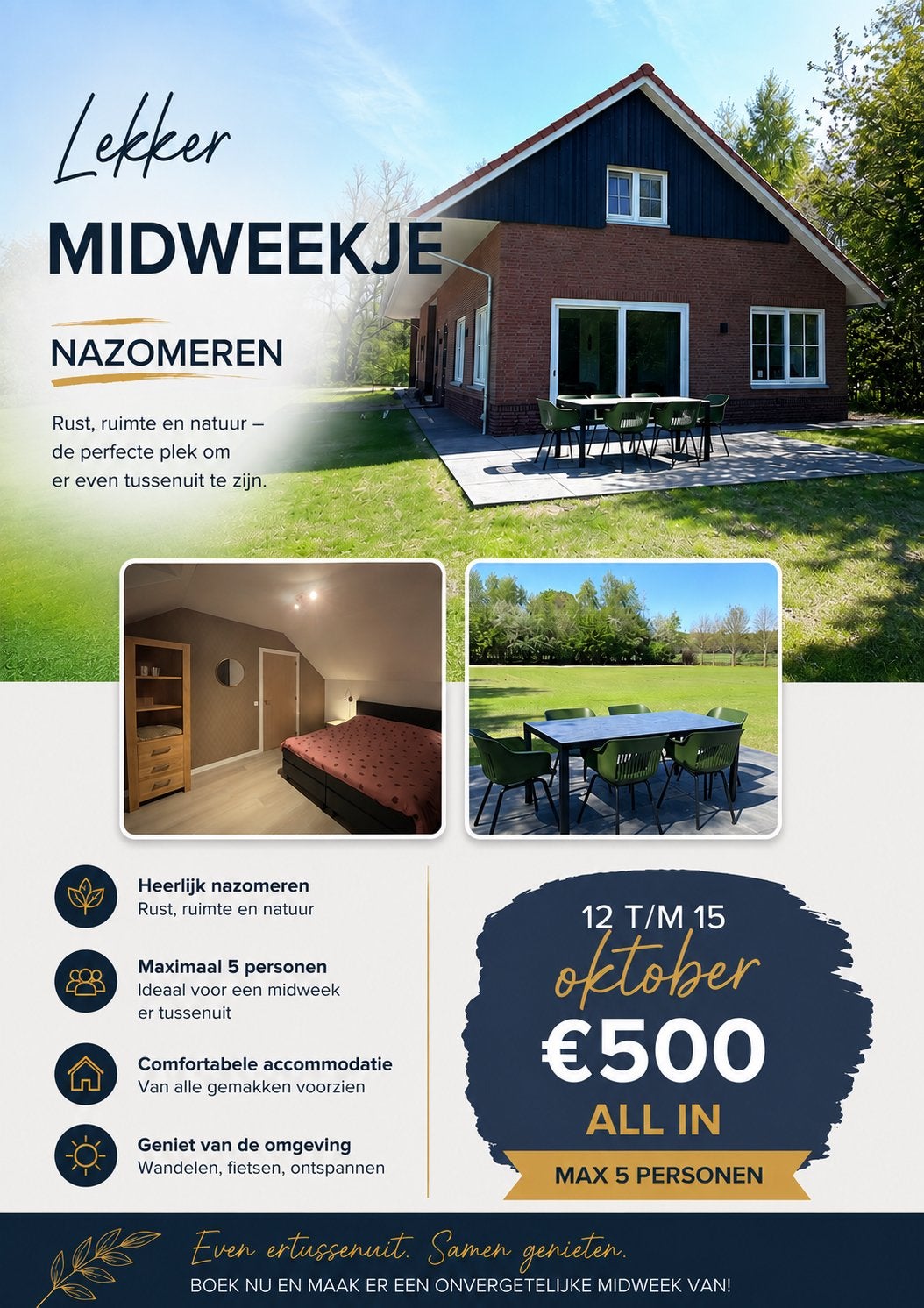 Midweek 12-15 oktober lekker genieten in de Achterhoek, Ophalen