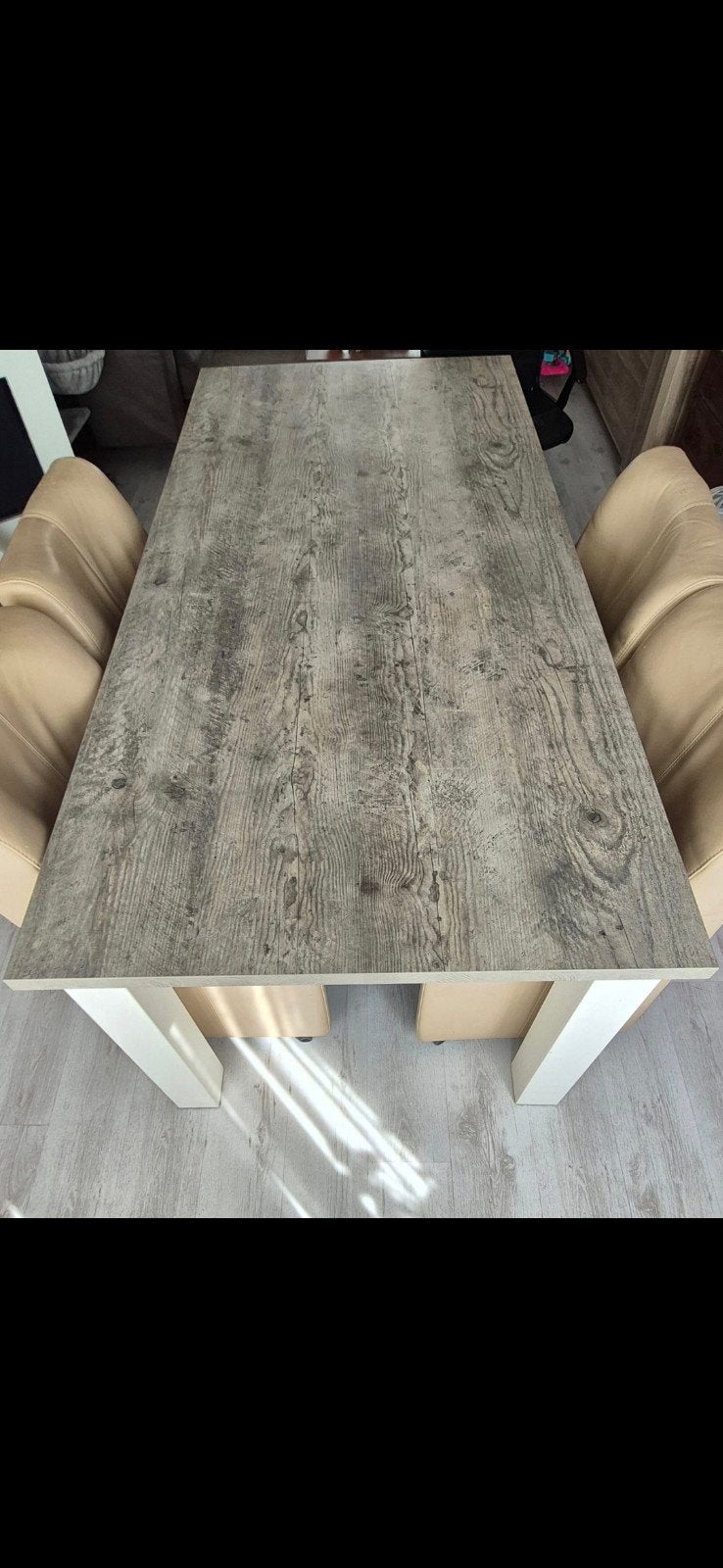 Prachtige lange eettafel, Huis en Inrichting, Ophalen, Landelijk modern, 200 cm of meer, 50 tot 100 cm
