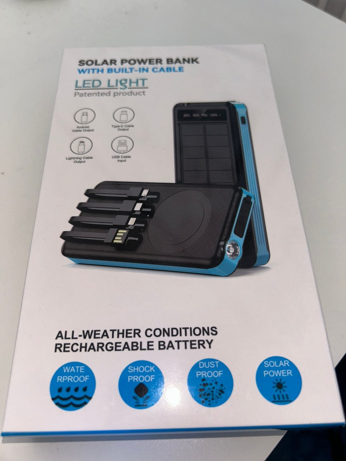 Solar Power Bank LED zaklamp & zonnepaneel partij, Ophalen, Nieuw