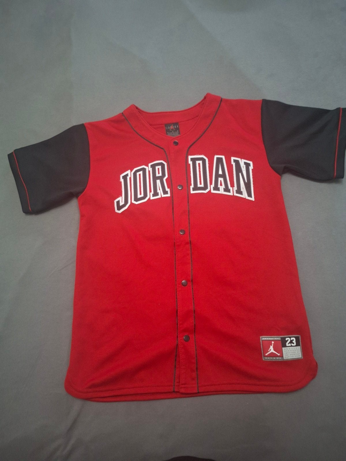 Jordan Baseball Shirt Rood Zwart Maat L, Kleding | Heren, T-shirts, Overige maten, Ophalen of Verzenden, Zo goed als nieuw, Jordan