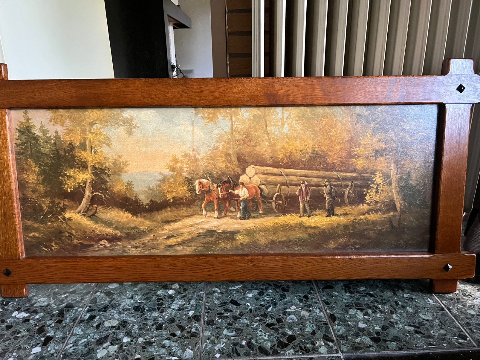 Elisabeth Paetz-Kalich ( Langholzfuhre ), Ophalen, Paneel, Gesigneerd, Landschap