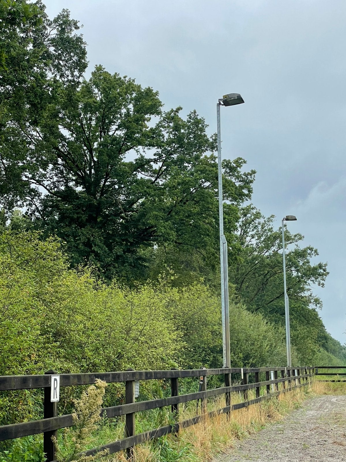 Lichtmasten paardenbak kantelbaar, Ophalen, Gebruikt