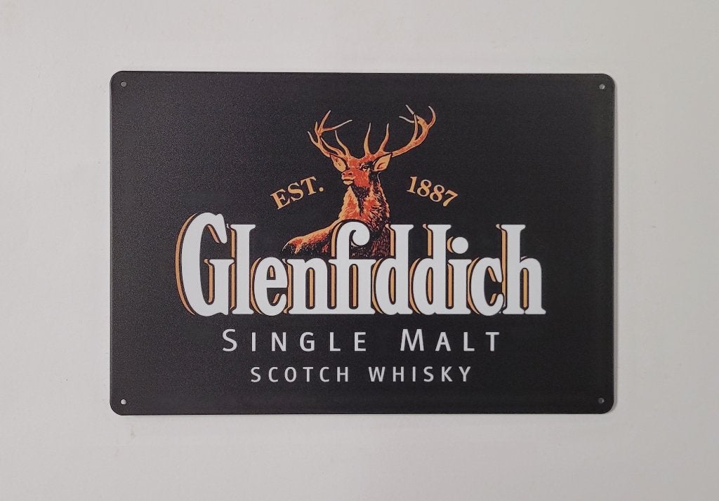 Glenfiddich Scotch Whisky reclamebord van metaal wandbord, Verzamelen, Merken en Reclamevoorwerpen, Reclamebord, Info@deconoord.nl