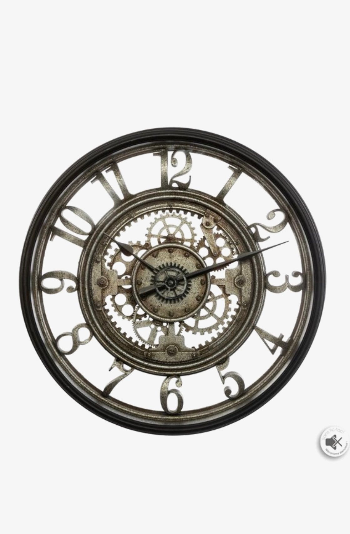 Grote Industriële Wandklok met Zichtbaar Uurwerk, Ophalen, Wandklok, Zichtbaar uurwerk, Analoog