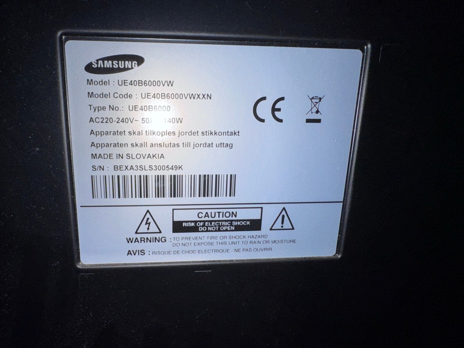 Samsung UE40B6000VW 40 inch Full HD LED TV, Ophalen, 50 Hz, Samsung, 100 cm of meer