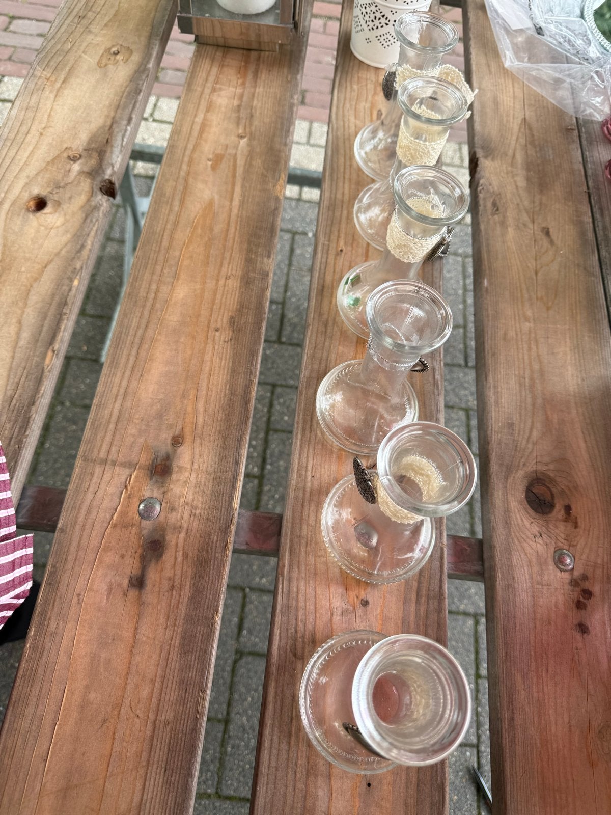 Set van 7 decoratieve vaasjes, Huis en Inrichting, Woonaccessoires | Vazen, Ophalen of Verzenden, Overige kleuren, Glas, Minder dan 50 cm