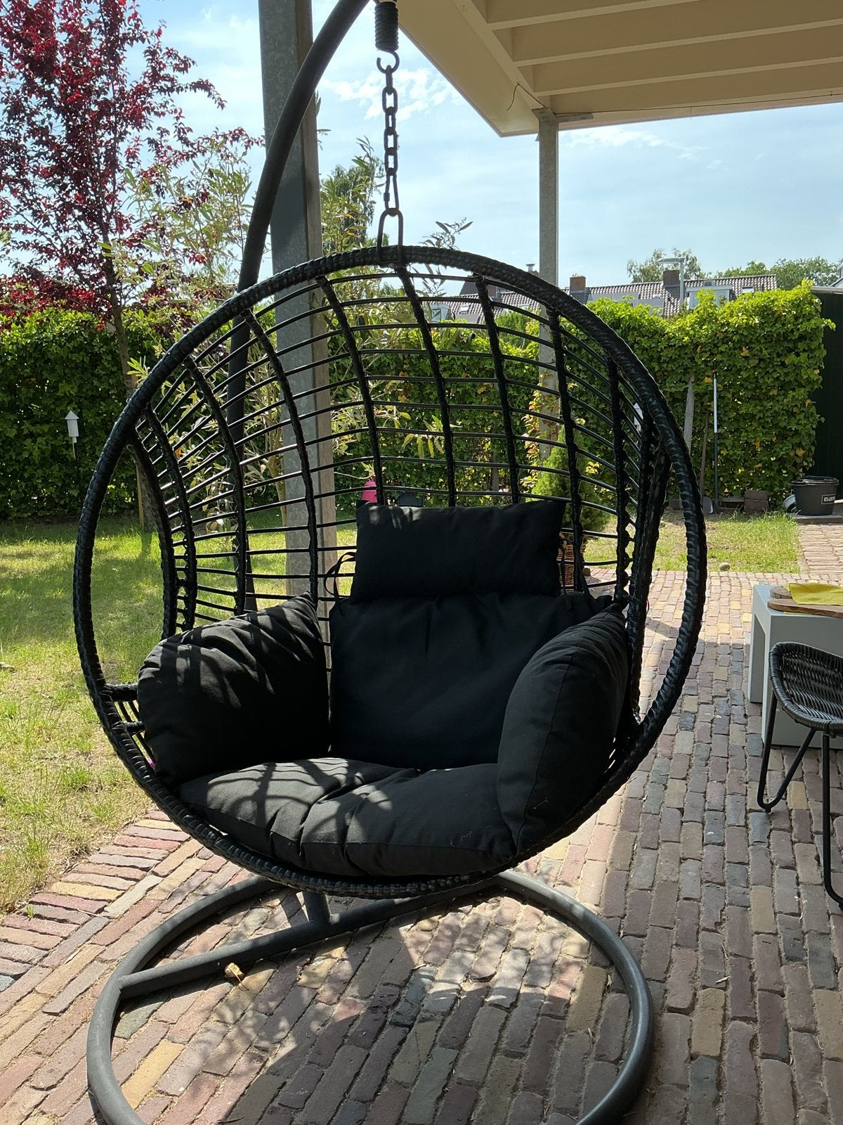 Hangstoel Karwei inclusief kussens, Ophalen, Zo goed als nieuw, Wicker