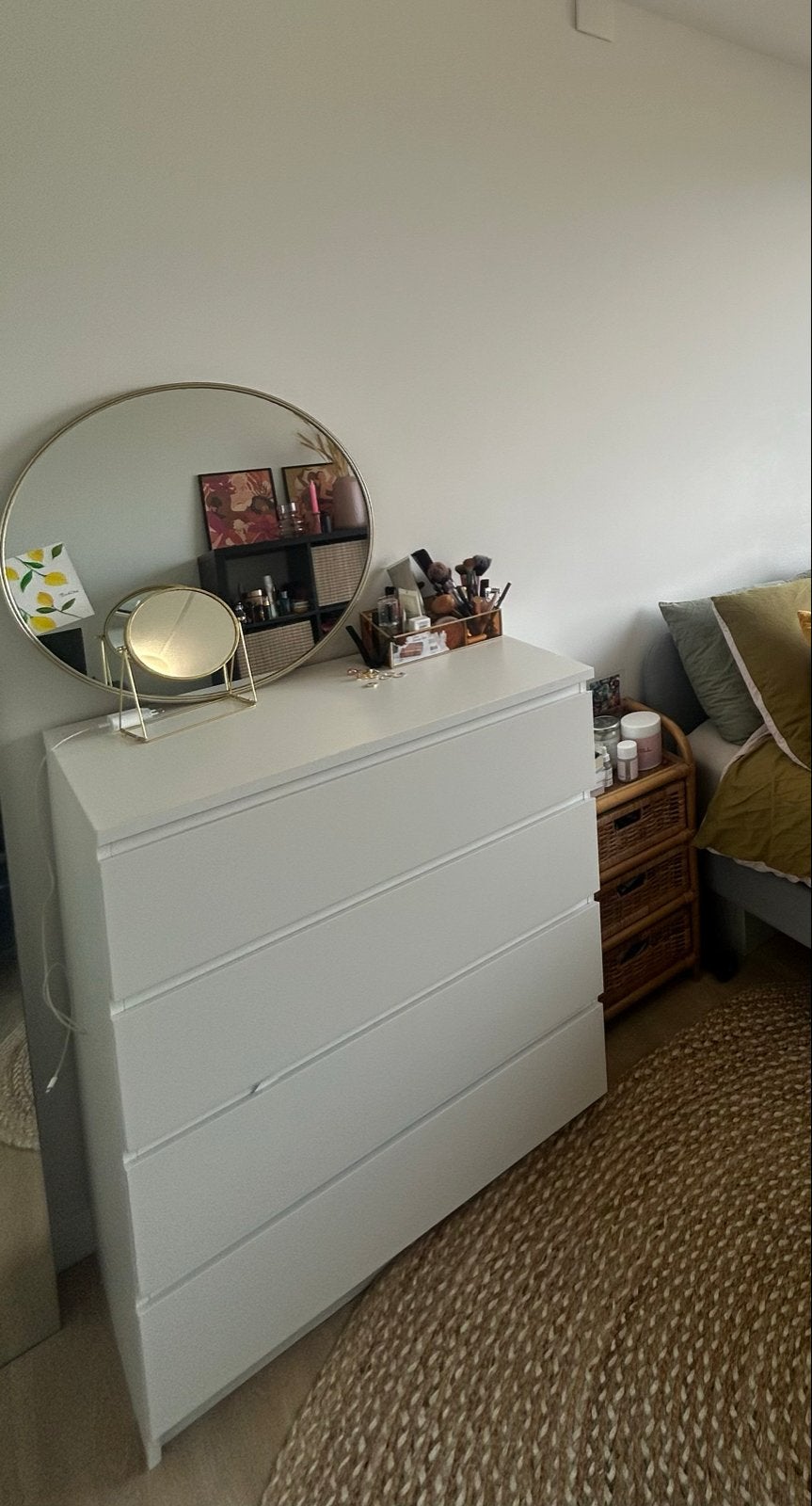 IKEA MALM ladekast wit - 4 lades, Ophalen, Gebruikt, 100 tot 150 cm, 50 tot 100 cm