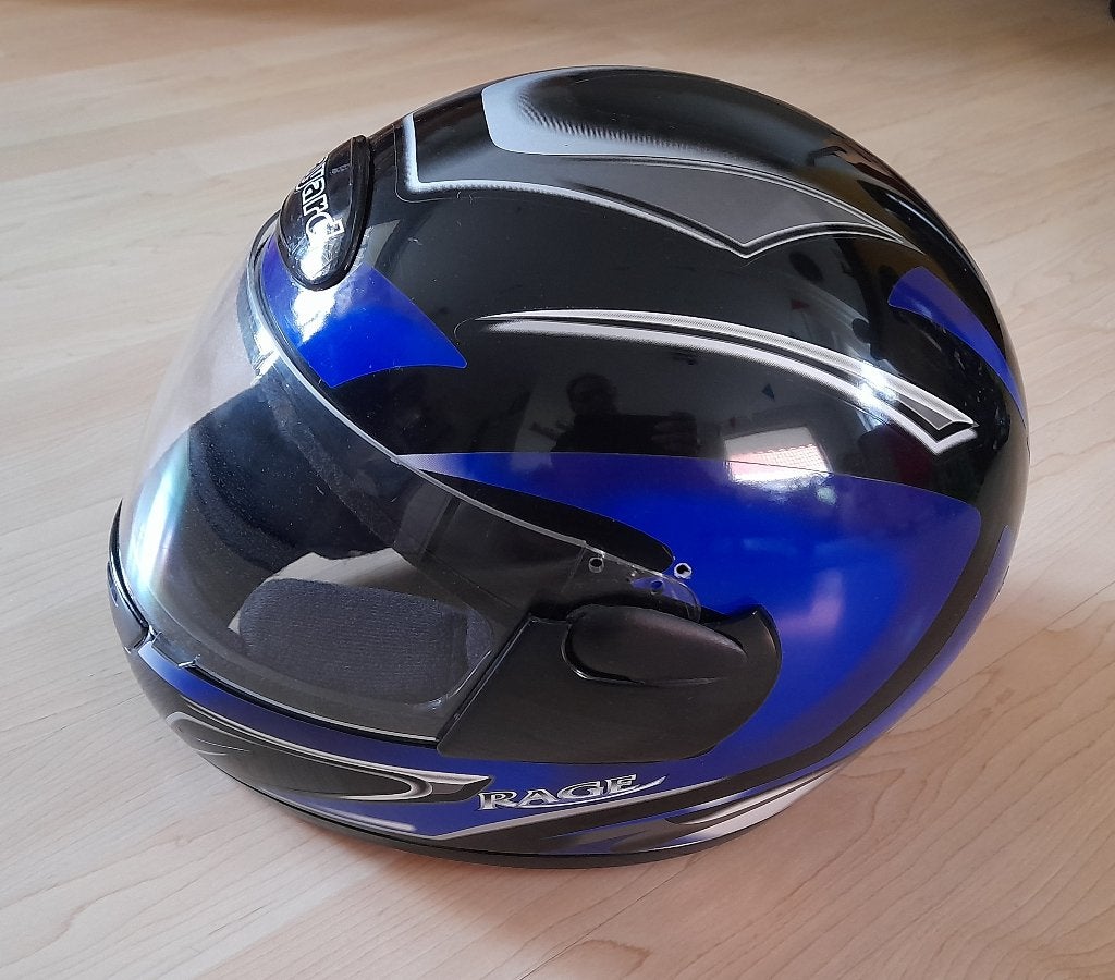 BAYARD RAGE MOTOR HELM MAAT S Kleur Black/Blue, Overige merken, Ophalen of Verzenden, Integraalhelm, S