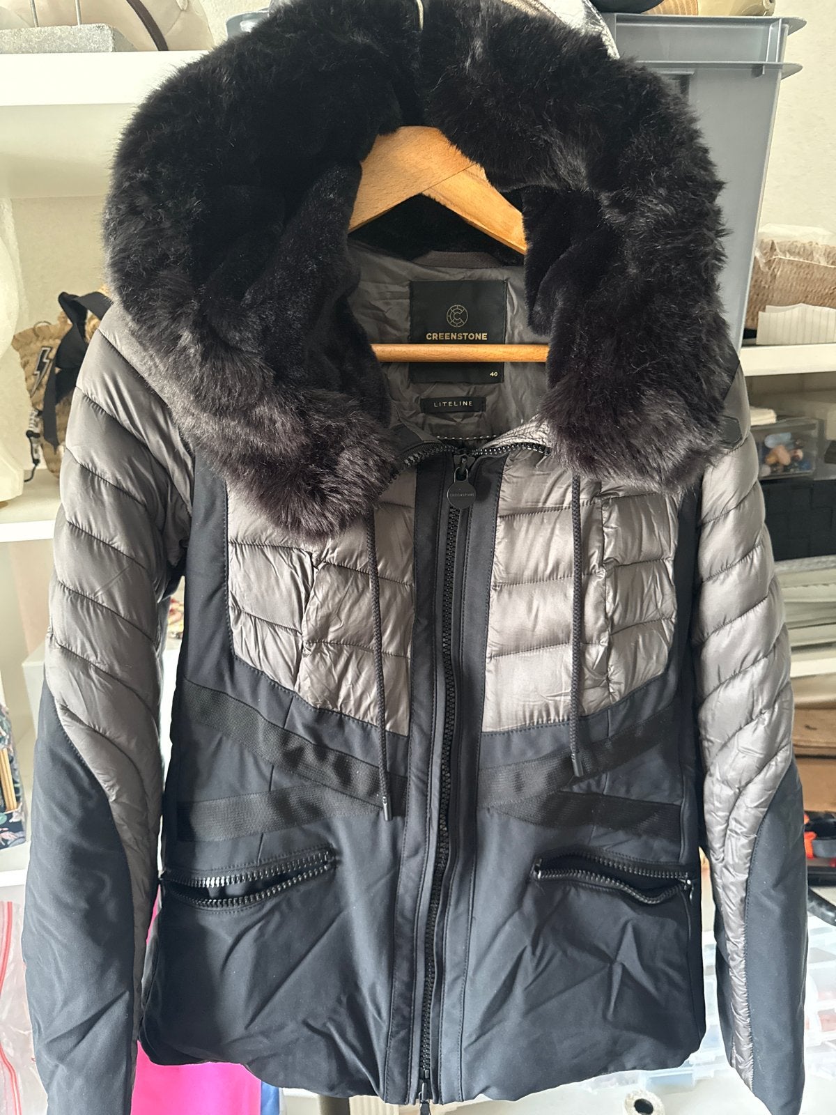 Creenstone Liteline Winterjas met Bontkraag Maat 40, Kleding | Dames, Ophalen of Verzenden, Zo goed als nieuw, Maat 38/40 (M)