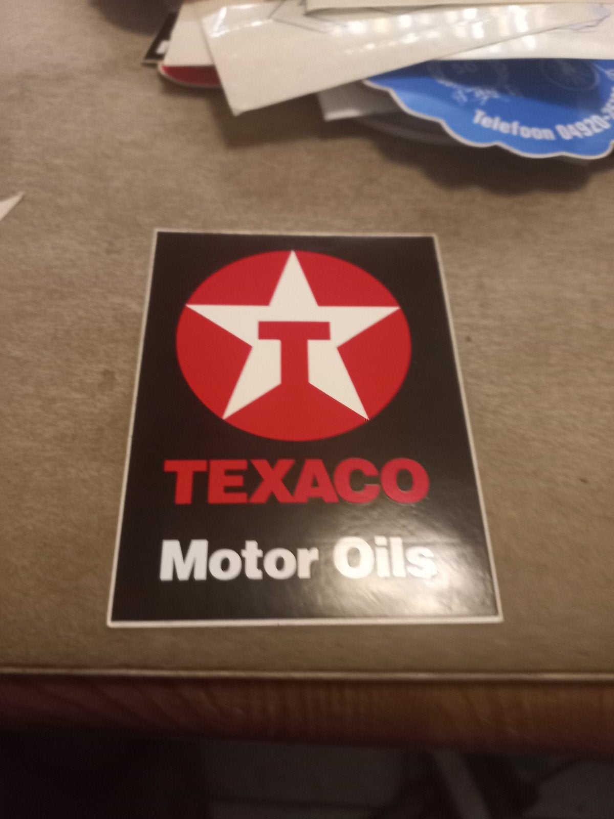 Vintage Texaco Motor Oils Sticker/Decal, Ophalen of Verzenden