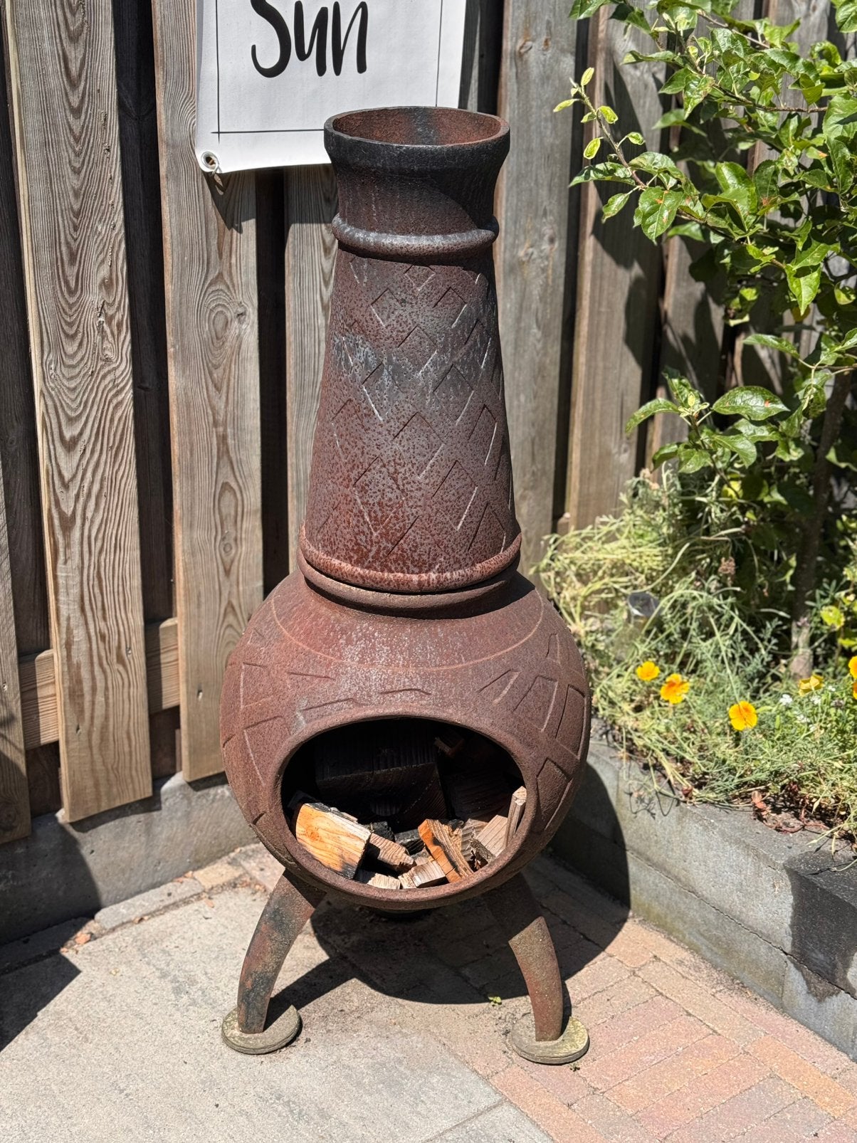 Grote gietijzeren vuurkorf, Tuin en Terras, Vuurkorven, Ophalen, Gebruikt