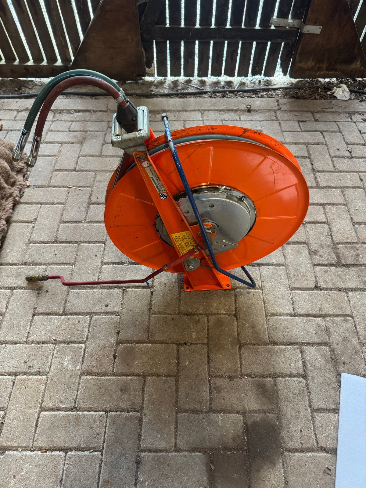 Nederman Gas/Zuurstof Haspel 15 meter slang, Ophalen, Gebruikt