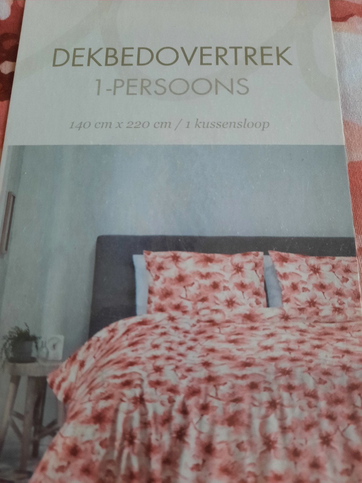 mooi 1 persoons dekbedovertrek NIEUW, Ophalen of Verzenden, Nieuw, Eenpersoons, Dekbedovertrek