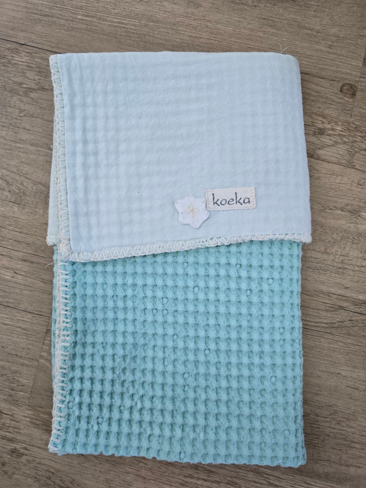 Koeka wiegdeken wafel / flanel 75 x 100 cm Antwerp TOG 0.5, Overige kleuren, Koeka, Ophalen of Verzenden, Zo goed als nieuw