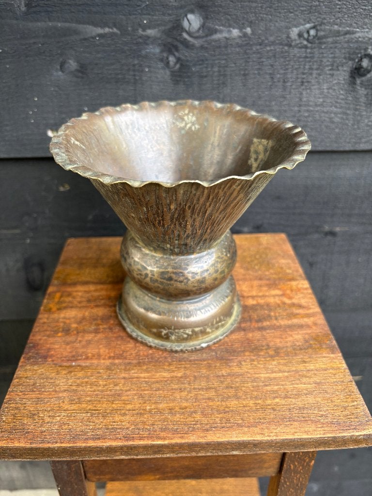 WW1 Trench-Art/Art-Deco Vaas Loopgraven Kunst., Verzamelen, Overige gebieden, Onbekend, Ophalen of Verzenden, Onbekend
