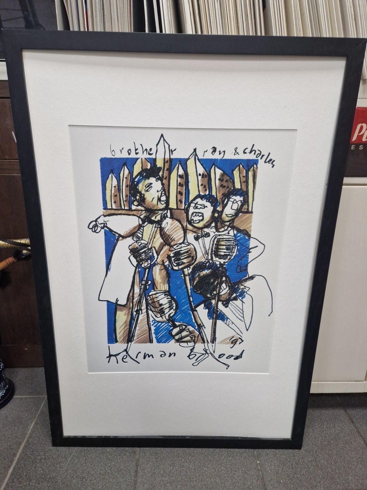 Herman Brood brother ray and charles (print), Ophalen of Verzenden, Nieuw, Schilderij