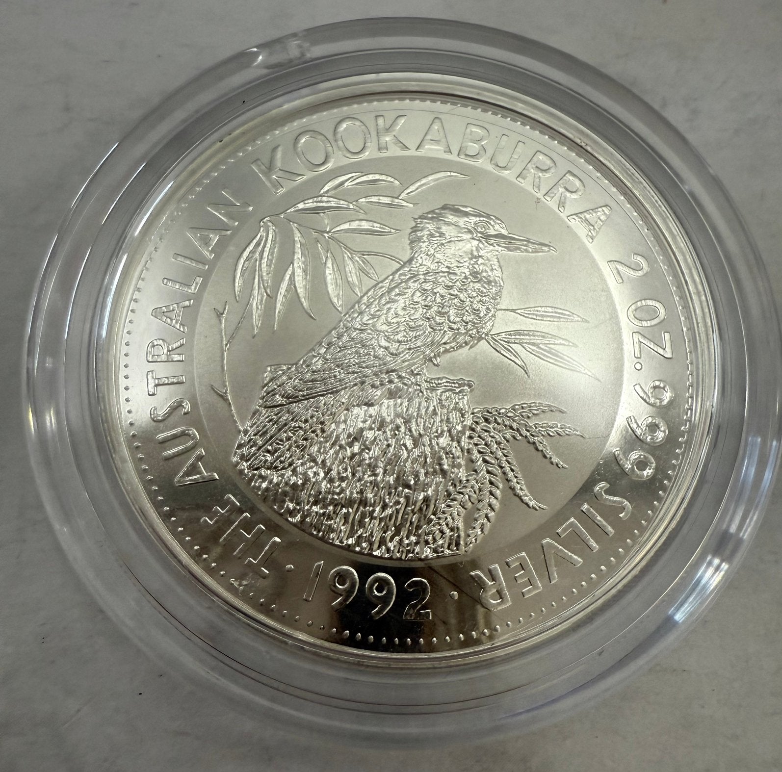 2oz 1992 Australian Kookaburra / Perth Mint / 999 zilver, Ophalen of Verzenden, Zilver