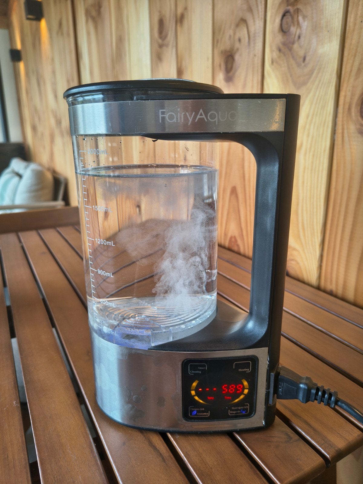 FairyAo Waterionisator / Waterstofwater apparaat 2L, 1 tot 2 liter, Ophalen of Verzenden, Zo goed als nieuw, Rvs