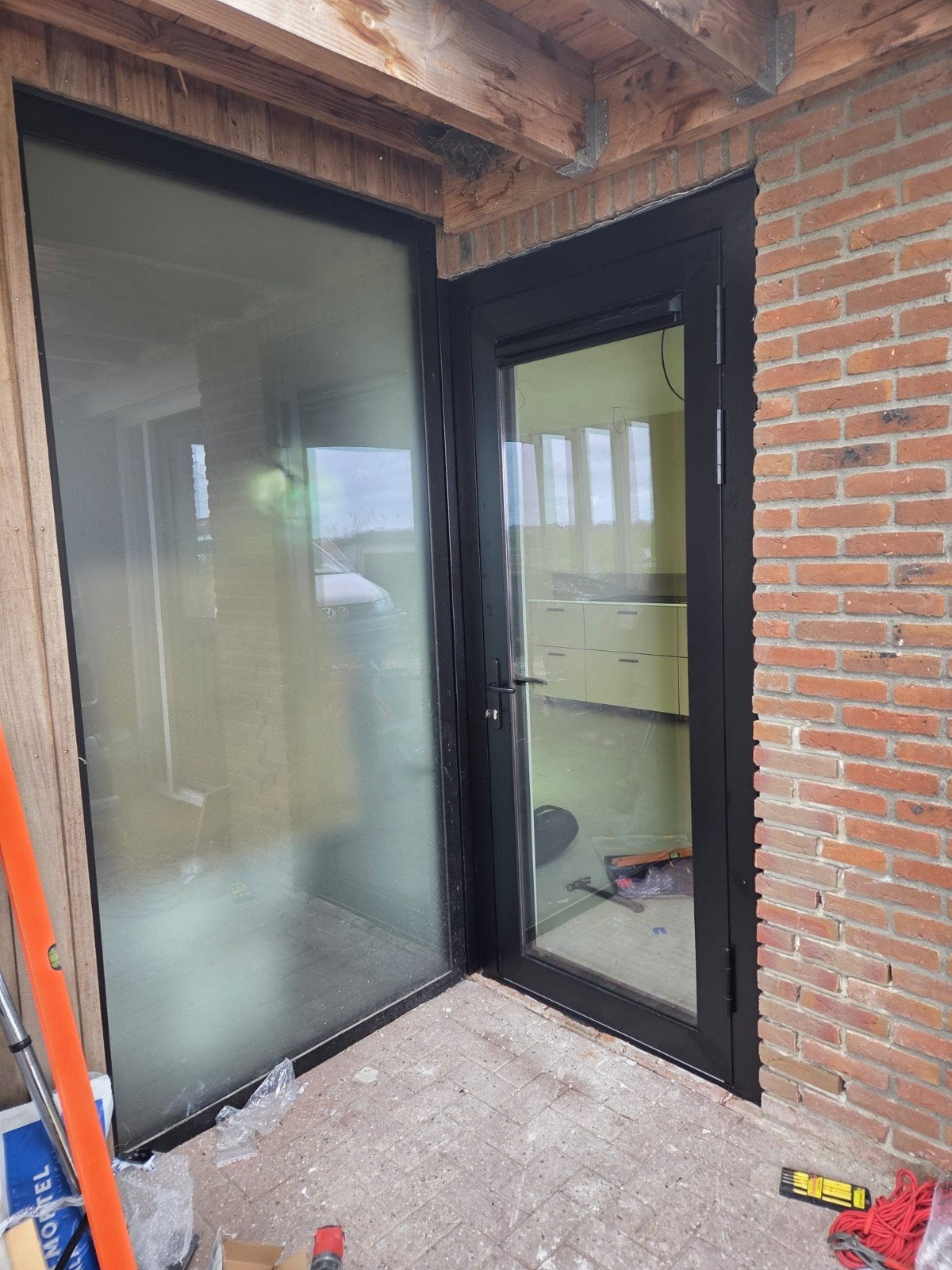Aluminium deurkozijn triple glas, 215 cm of meer, Binnendeur, Nieuw, Ophalen of Verzenden
