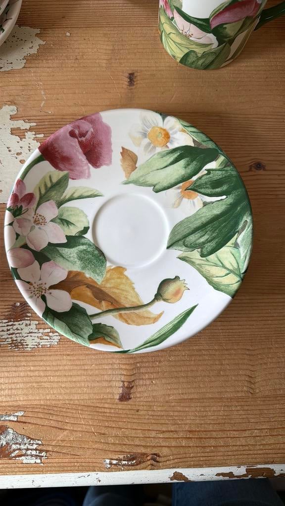 Gien VOLUPTÉ ontbijtkop en schotel, Huis en Inrichting, Keuken | Servies, Ophalen of Verzenden, Zo goed als nieuw, Overige stijlen