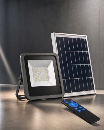 Professionele Solar LED Bouwlamp 50W - 4000K met Afstandsbed, R2V, R2V, R2V, Nieuw