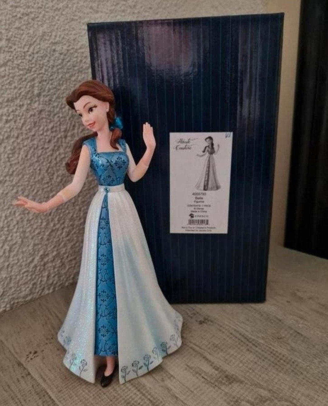 Retired Disney Haute Couture Belle, blue dress, Ophalen of Verzenden, Assepoester of Belle, Nieuw, Beeldje of Figuurtje