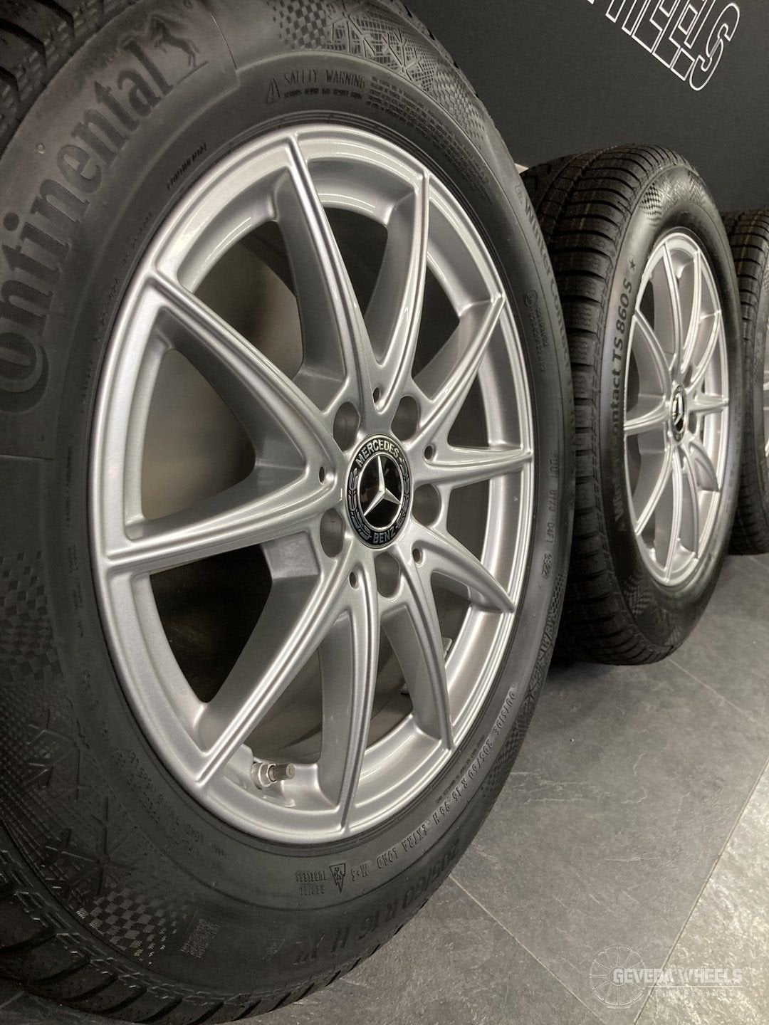 16” originele Mercedes A W177 velgen + winterbanden 5x112, Gebruikt, -, Banden en Velgen, -