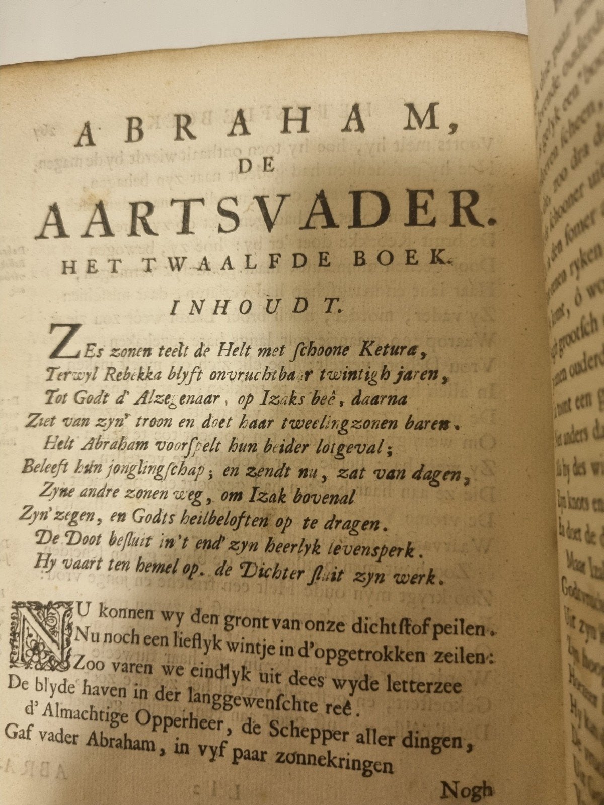 Arnoldus Hoogvliet. Abraham den Aertsvader., Boeken, Ophalen of Verzenden