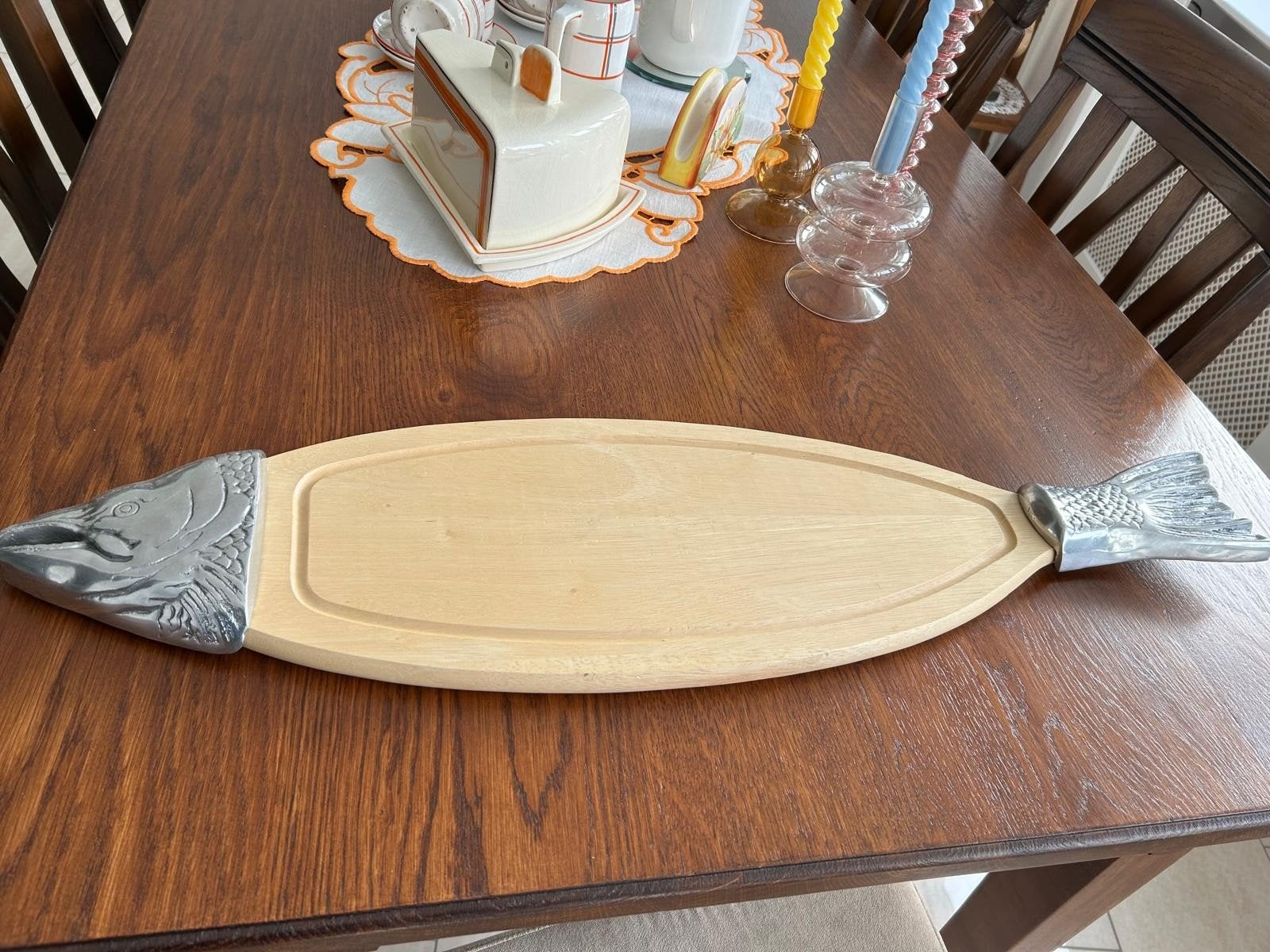 visplank / borrelplank / kaasplank, Snij-/serveerplank, Ophalen of Verzenden, Zo goed als nieuw, Hout