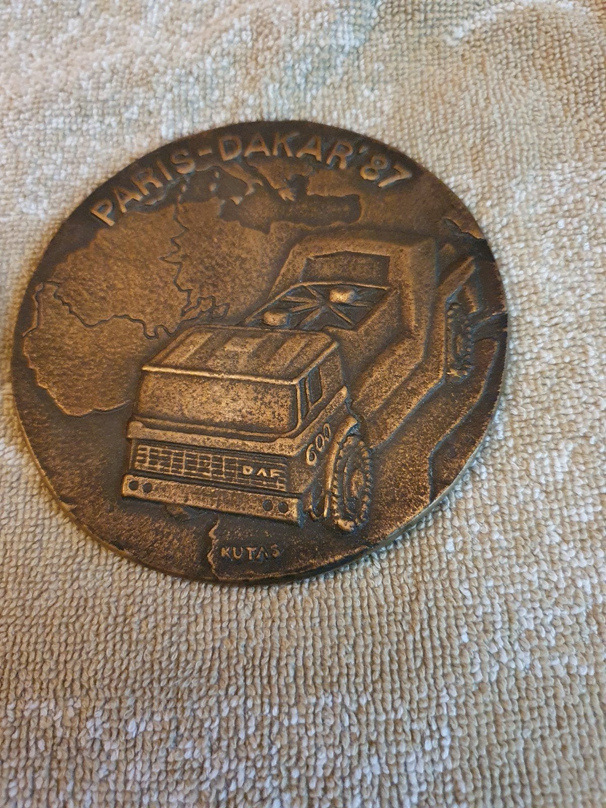 DAF Trucks TurboTwin II Paris-Dakar '87 Medaille, Ophalen of Verzenden, Zo goed als nieuw, Auto's