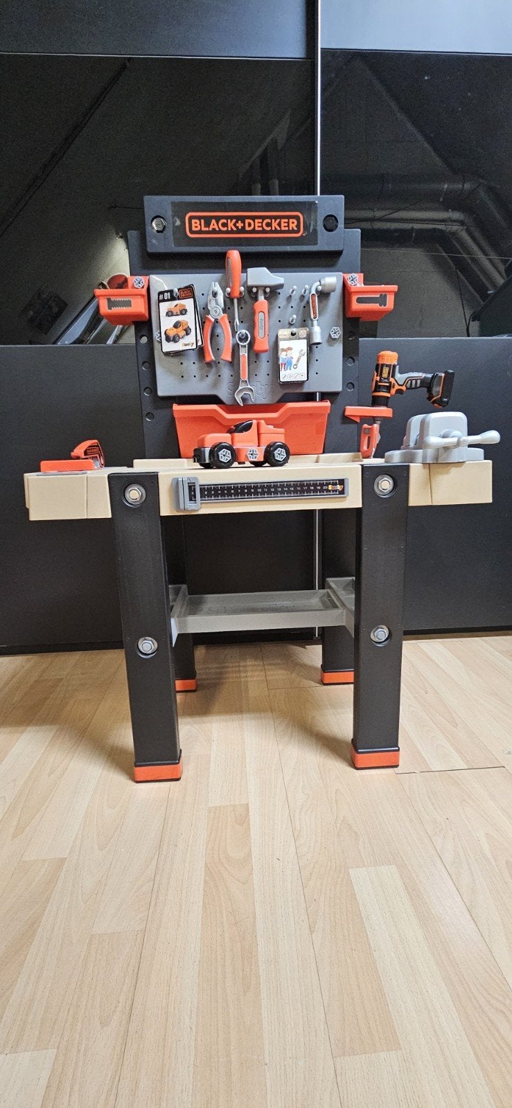 Smoby Black&Decker speelgoedwerkbank met accessoires, Ophalen of Verzenden, Zo goed als nieuw