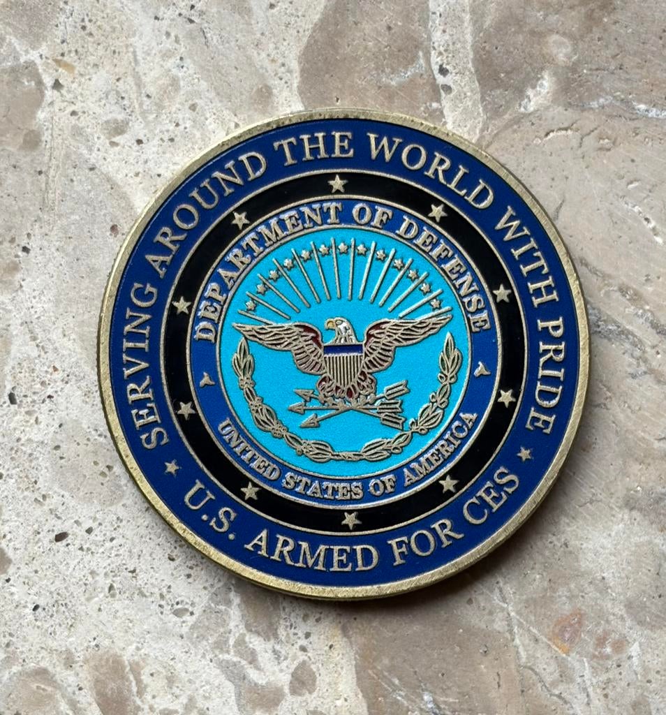 United States Defense coin, Ophalen of Verzenden, Landmacht, Nederland, Embleem of Badge