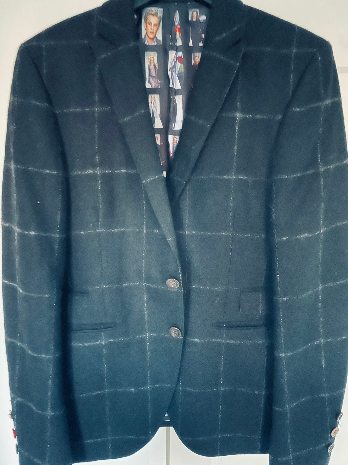 Te koop: wollen colbert, Hans Ubbink, zwart, 46, Ophalen of Verzenden, Zo goed als nieuw, Maat 46/48 (XL) of groter, Zwart