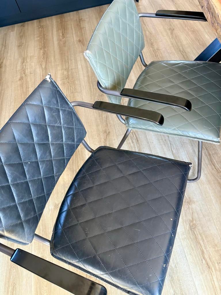 6 retro vintage eetkamerstoelen - Gebruikt maar nog leuk!, Ophalen, Overige materialen, Gebruikt, Overige kleuren