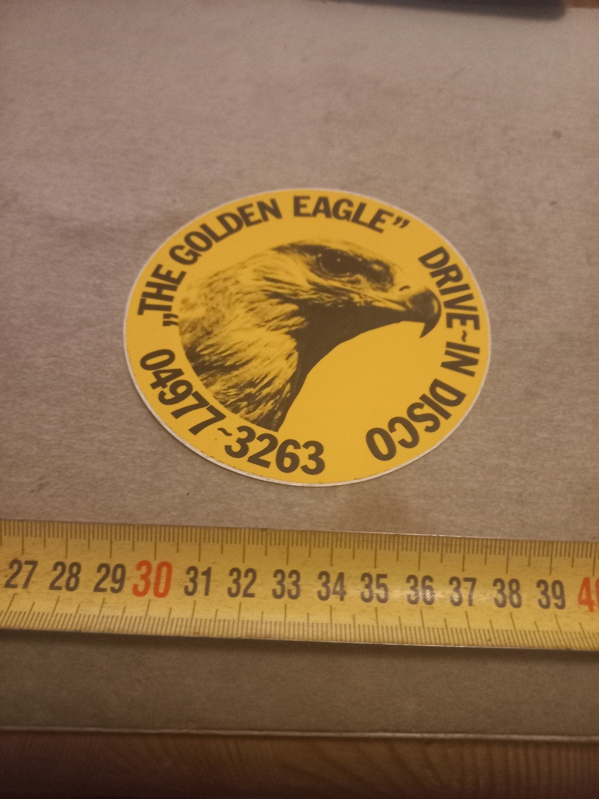 Vintage sticker "The Golden Eagle" Drive-In Disco, Ophalen of Verzenden