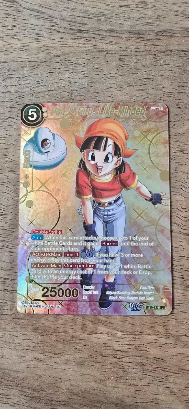 Pan & Giru, Like-Minded BT30-127 SPR Dragon Ball Super, Ophalen of Verzenden, Zo goed als nieuw, Losse kaart, Foil