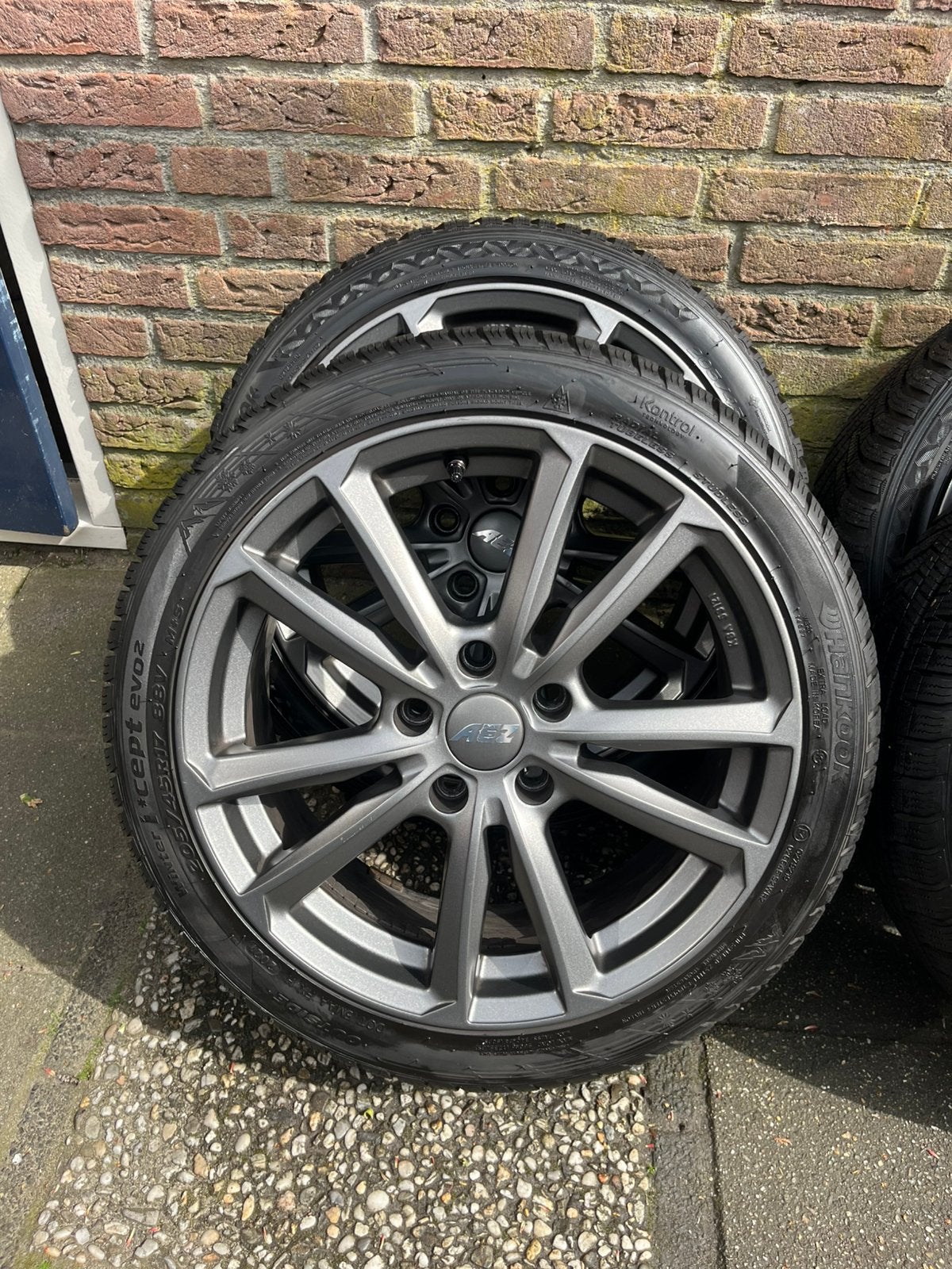 Mini Cooper S velgen met winterbanden 205/45/17 inch 5x112, Banden en Velgen, 17 inch, 205 mm, Winterbanden