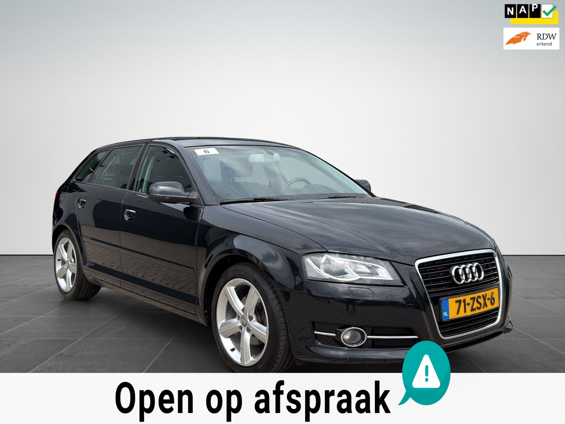 Audi A3 Sportback 1.2 TFSI Ambition Advance|Navigatie|NLauto, Voorwielaandrijving, Gebruikt, 4 cilinders, Zwart