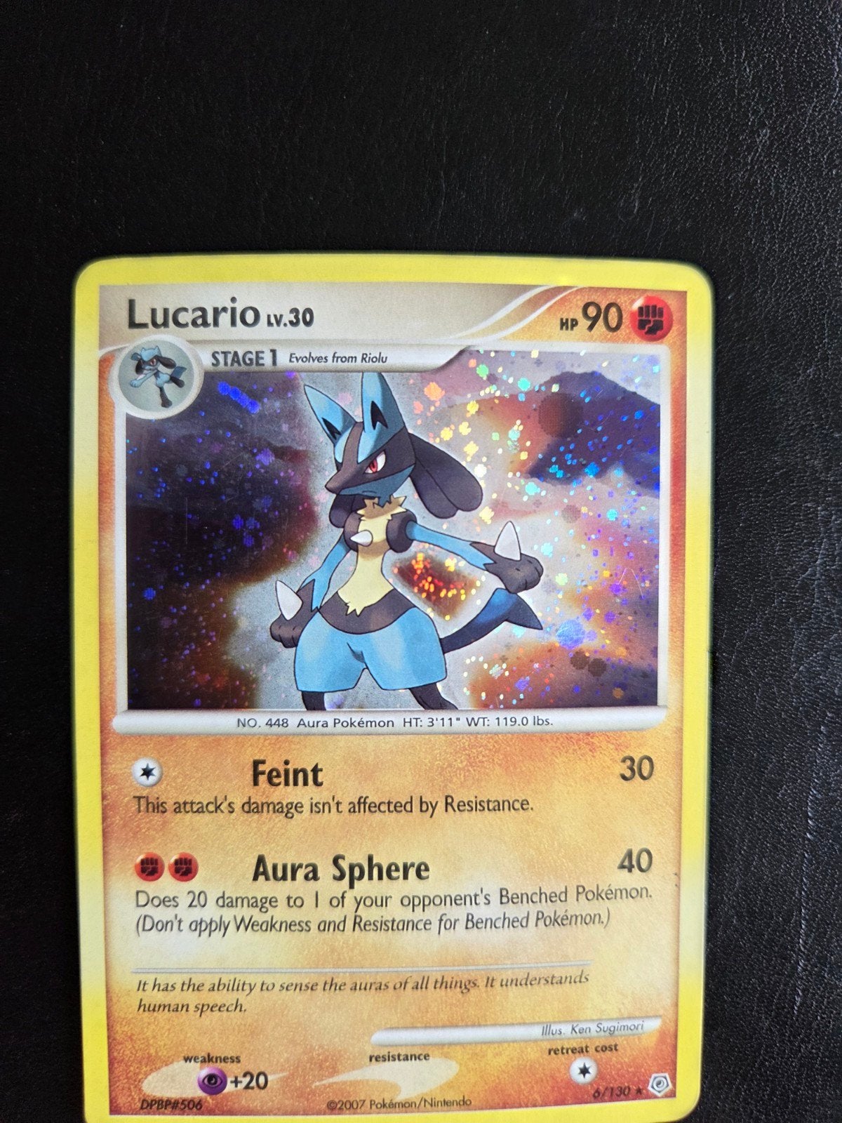 Pokémon Kaart Lucario LV.30 Holo - Zo goed als nieuw, Ophalen of Verzenden, Zo goed als nieuw, Losse kaart, Foil
