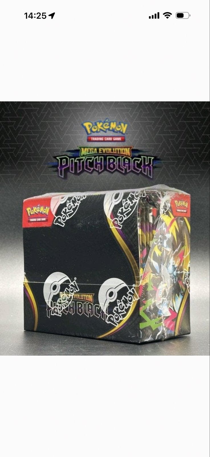 Pokémon Mega Evolution Pitch Black Boosterbox, Ophalen of Verzenden, Nieuw, Boosterbox